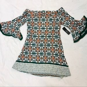 Lulu’s Wanderlust for Life Green Print Mini Dress